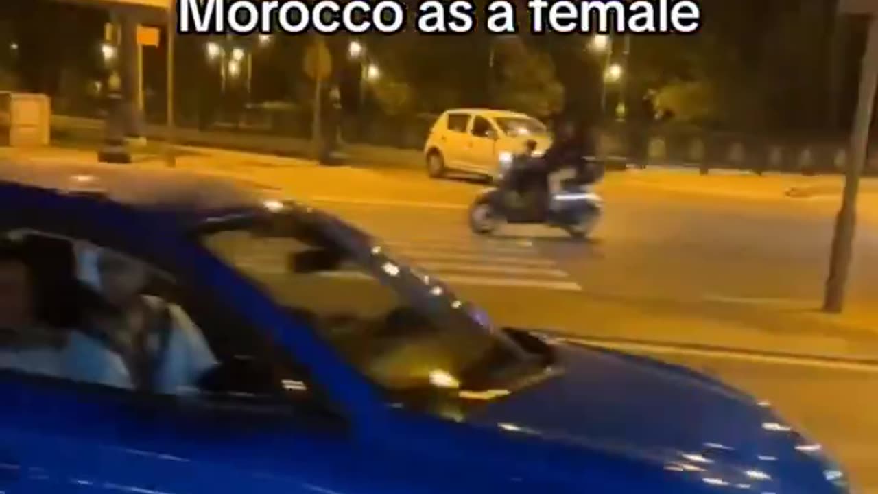 It seems like they have never seen a woman in Morocco.