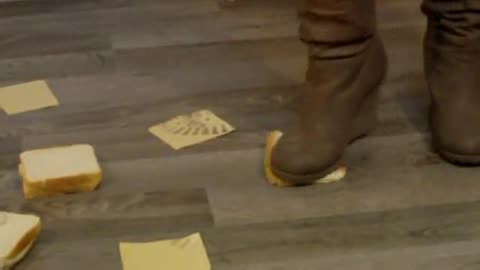 Wedge Heel Boots Crushes Cheese & Bread