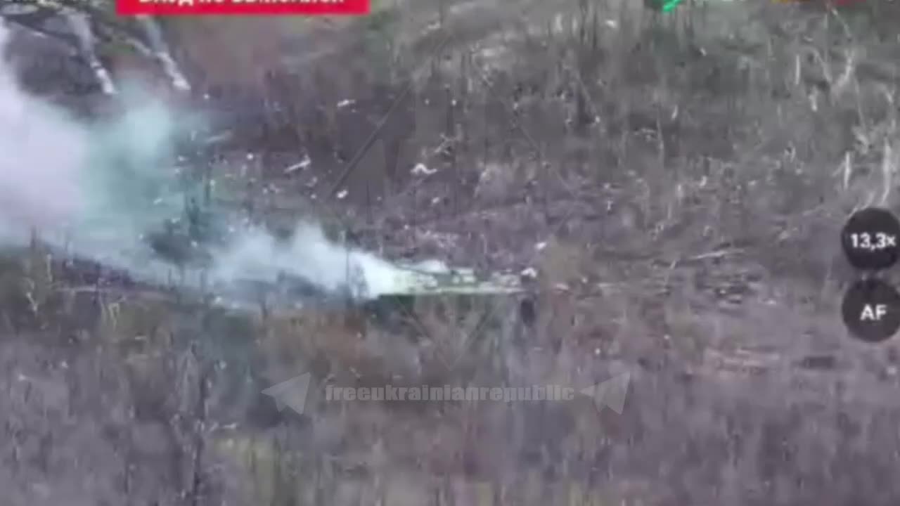 Defeat of a Ukrainian Tank Near Lysovka