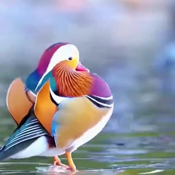 The beautiful Mandarin duck