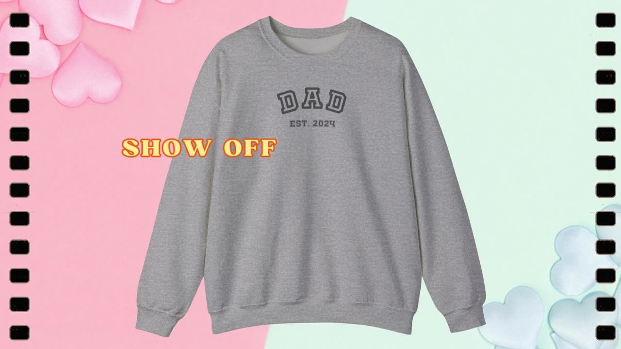 Dad`s Establishment Date Sweatshirt 100% US Cotton Warm Shirt