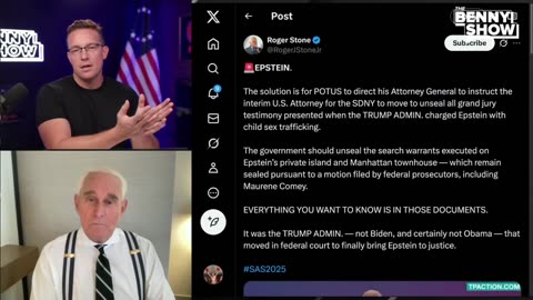 Roger Stone Gives Benny Johnson the Plan to Expose Jeffrey Epstein
