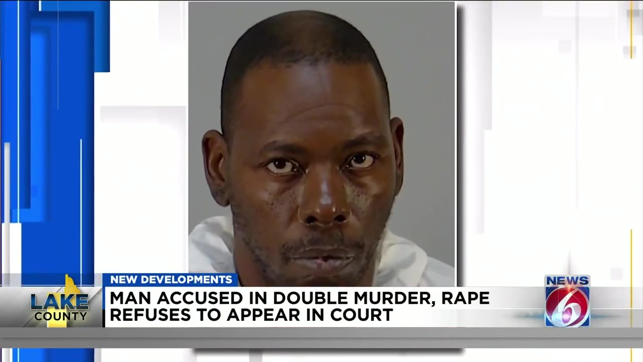 Black man accused in double murder & rape in Lake County refuses to appear in court