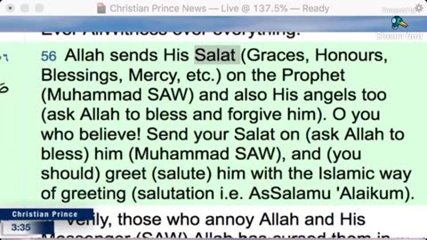 Christian prince Muslims will never learn what the trinity is