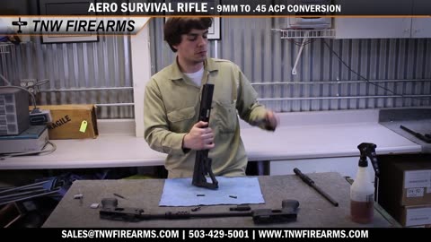 Aero Survival Rifle 9mm/40 S&W to 45 ACP Conversion