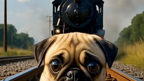 PUG Left on Train Tracks… What Happens Next 😳
