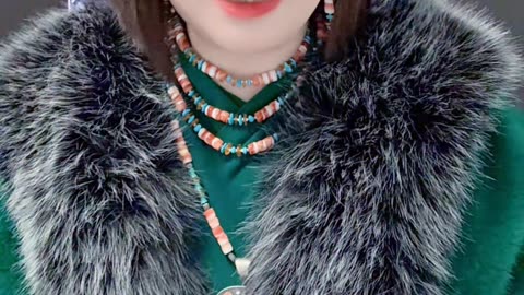 20251023-05 Natural Original Turquoise Earrings Ear Quiet-Perched