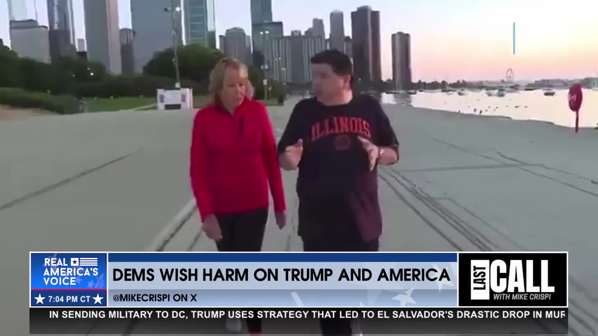 JB PRITZKER EVADES CRIME STAT QUESTION WHILE ON A WALK