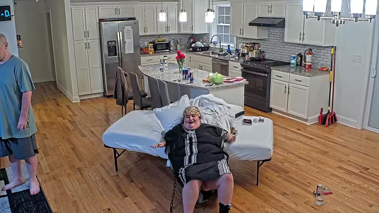Rachel falling over... again
