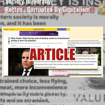 Fact Check: Mark Carney Did NOT Write 'Western Society Is Morally Rotten...Corrupted By Capitalism'