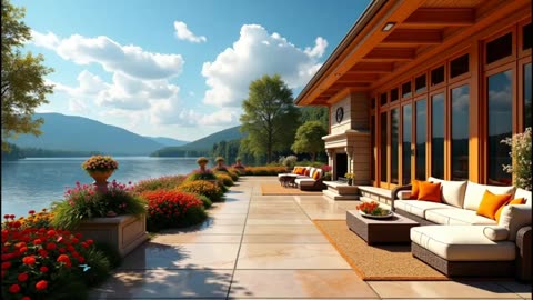 Calming Nature Ambience of tranquility on a summer afternoon at the lake house🏞️🌲