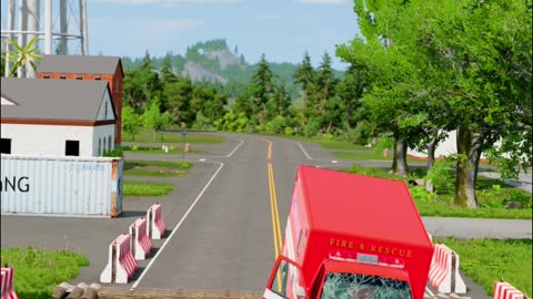 trucks vs water pit #beamng #carcrash