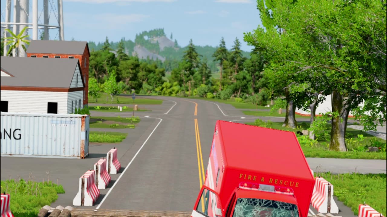 trucks vs water pit #beamng #carcrash