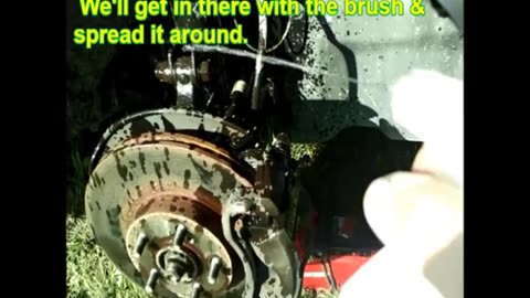 Treating front wheel brakes calipers syspension with USA Fluid