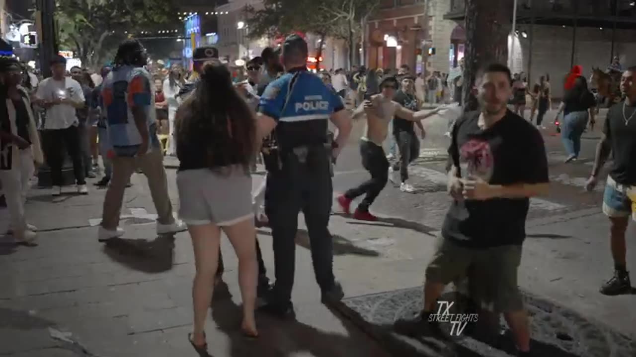 Crazy Fight Erupts on 6th Street in Austin, TX – June 25, 2023