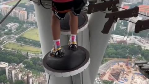 Thrilling High-Altitude Walk! 😲