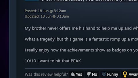 PEAK Steam Review