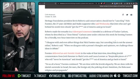 Conservatives LOSE IT Over Nick Fuentes Tucker Interview, Heritage DEFENDS Tucker | Tim Pool