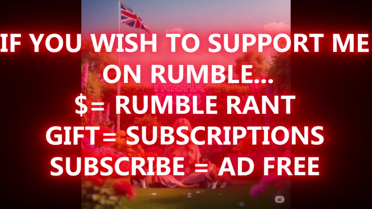 You can support the channel with Rumble rants & memberships