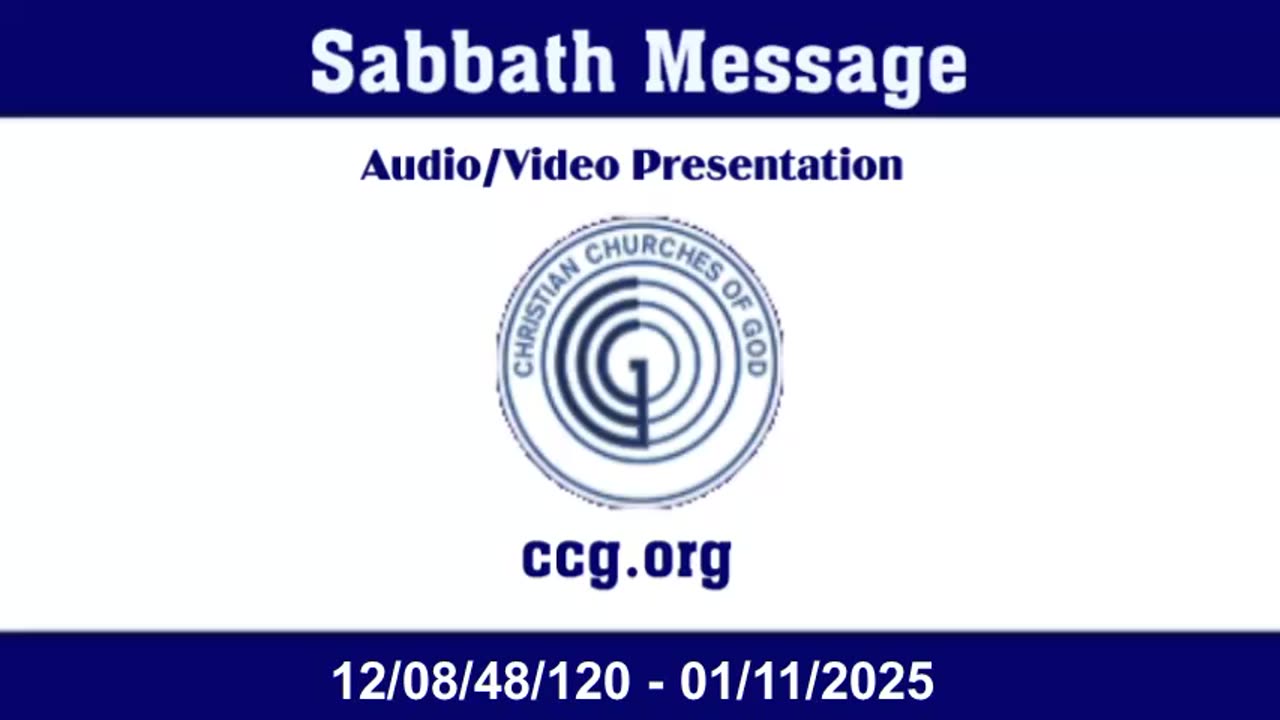 Sabbath Message (Audio) for 12/08/48/120 - 01/11/2025