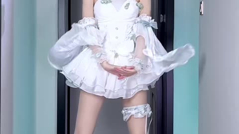 Cute Girl in White Bubble Skirt | Beautiful Legs Showcase