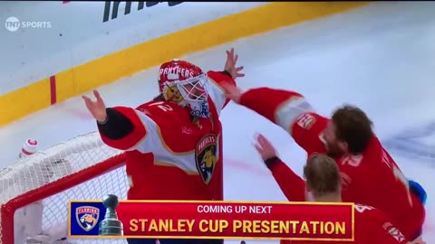 Panthers end of gm #6 + traditional handshake line.