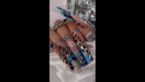 Luxury Long Nails with Stones ✨ | Royal Nail Art Design 2025 | Trending Nail Extension Idea