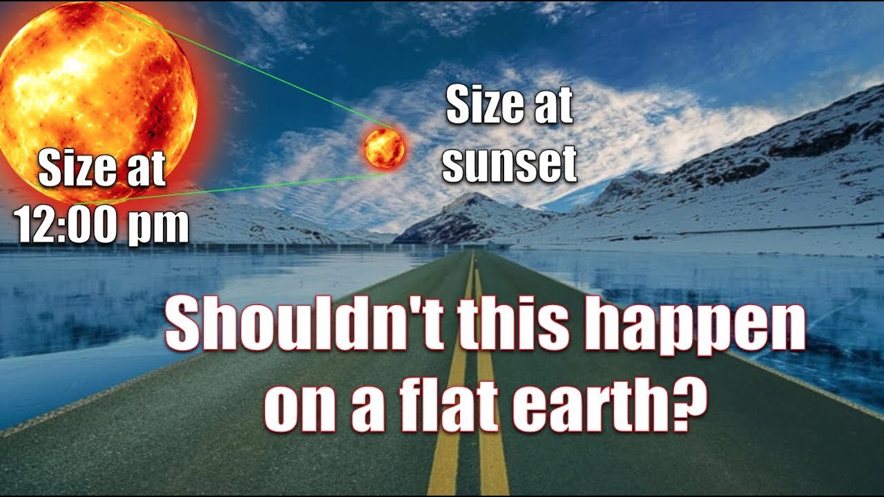 THE SUN SHOULD SHRINK IF EARTH WERE FLAT