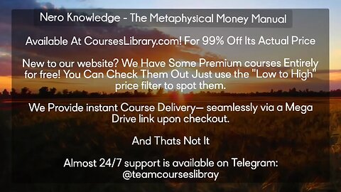 (courseslibrary.com)Nero Knowledge - The Metaphysical Money Manual Course download