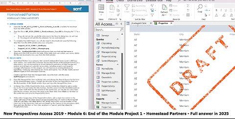 New Perspectives Access 2019 | Module 6: End of Module Project 1| Homestead Partners (Full 2025)