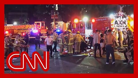 At least 30 hurt after vehicle strikes LA crowd. The driver was then shot by bystander, police say.