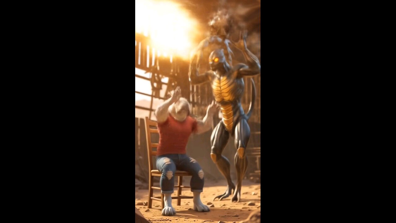 son saves father from scorpion monster