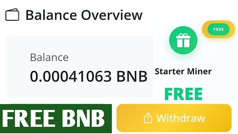 Earn Free BNB - Free Crypto Mining Website - Daily Earn BInance Coin