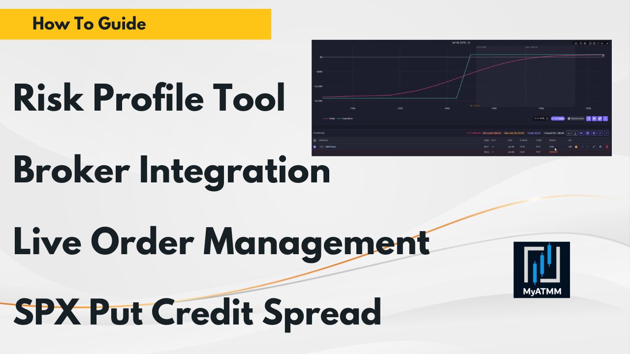 New Risk Profile Tool | SPX Put Credit Spread + Live Broker Orders - MyATMM