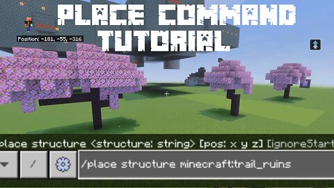 Minecraft /Place Command Tutorial - How to use the /Place Command in Bedrock 1.21.81/82