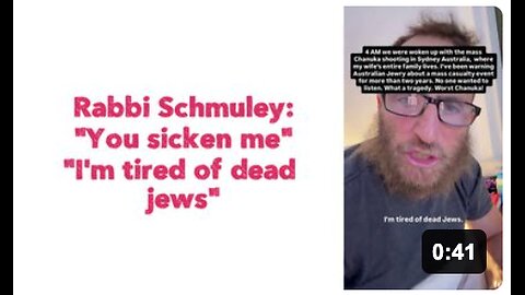Rabbi Shmuley: "You sicken me" "I'm tired of dead jews"