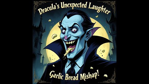 Dracula’s Unexpected Laughter – Garlic Bread Mishap!