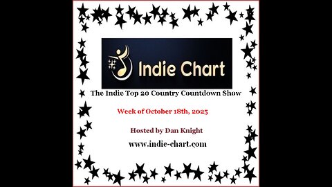 Indie Top 20 Country Countdown Show October 18th, 2025