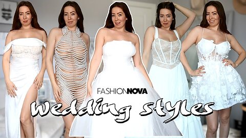 Trying on Engagement and Bridal styles with Fashion Nova