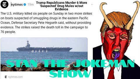 Trump/Hegseth Both Wanted for Murder as Int'l Tribunal Demands Investigation into Killings