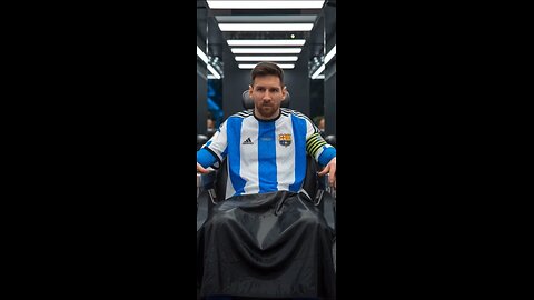 Ronaldo shave the hair of Messi 👌