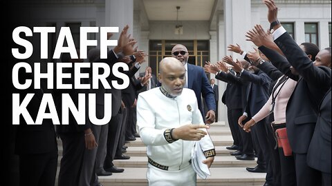Supreme Court Staff Cheer Mazi Nnamdi Kanu as He Exits After Filing Court Documents