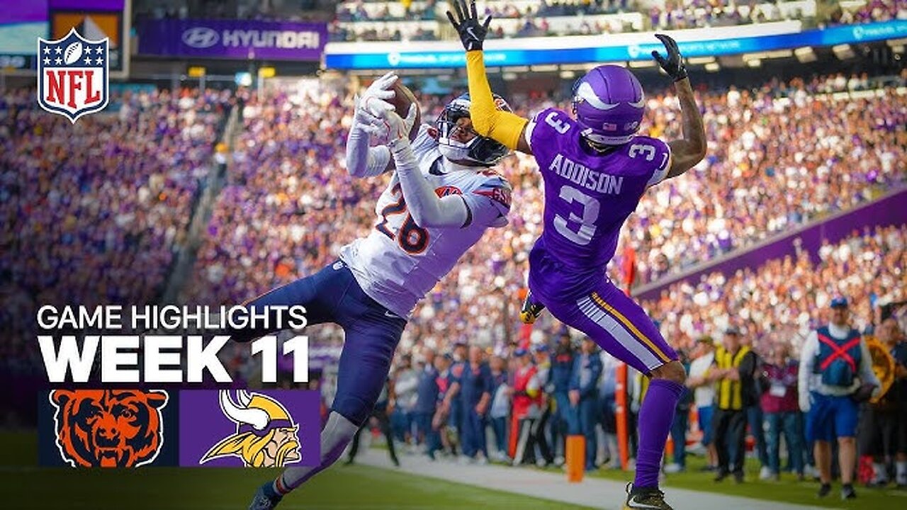 Chicago bears Vs Minnesota Vikings week 11 game highlights