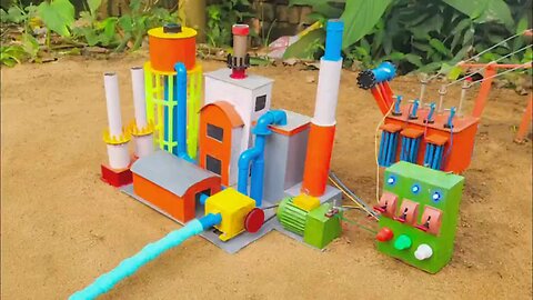 DIY mini concrete mixing plant | mini house building | science and engineering! #likeability