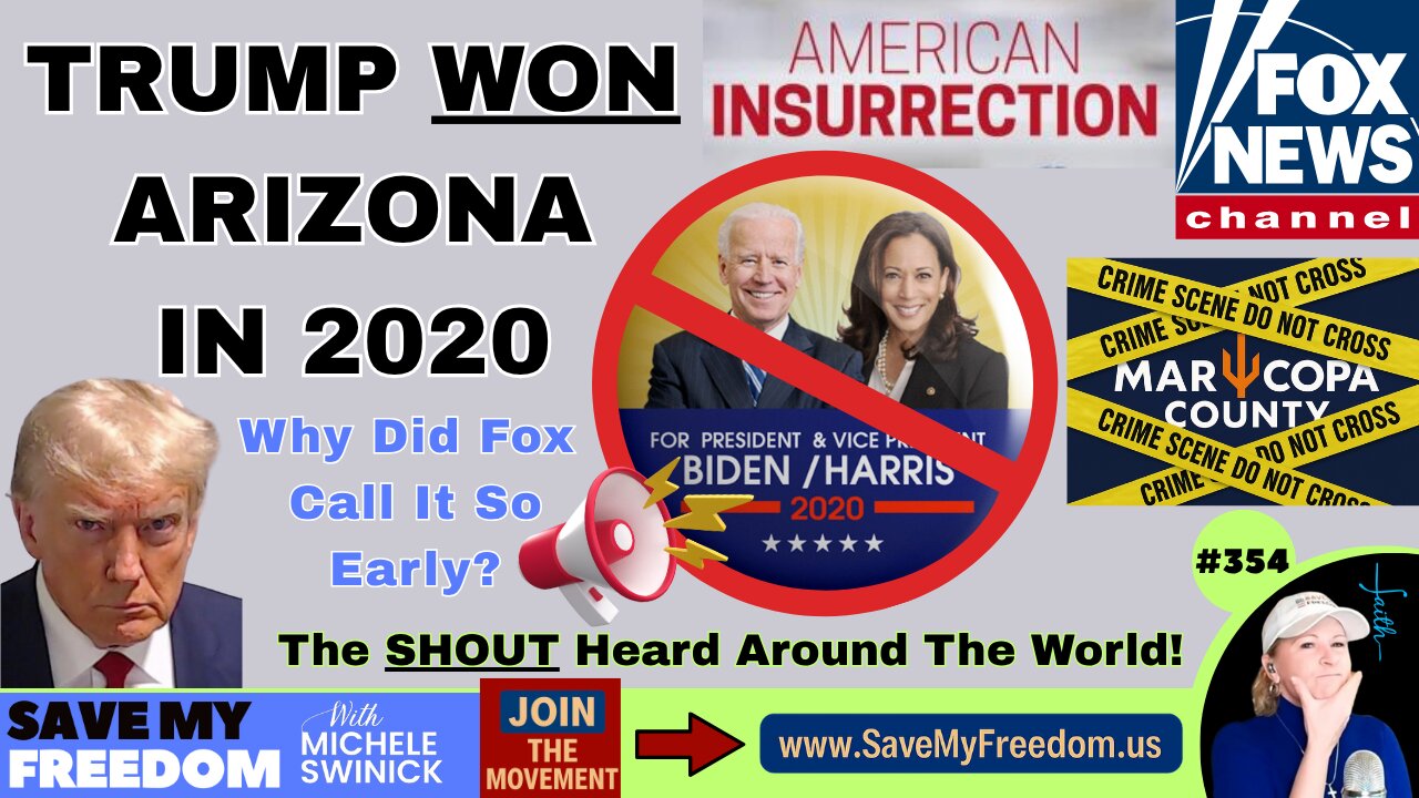 #354 TRUMP WON 2020! Fox News Called Arizona BEFORE Maricopa County Election Day RESULTS IN & Only 1st Batch Early Ballots Were…Why? They Set Narrative For 1st Swing State Flip & “Believable Biden Win” + 58,550 Ballots Were ILLEGAL = VOID!