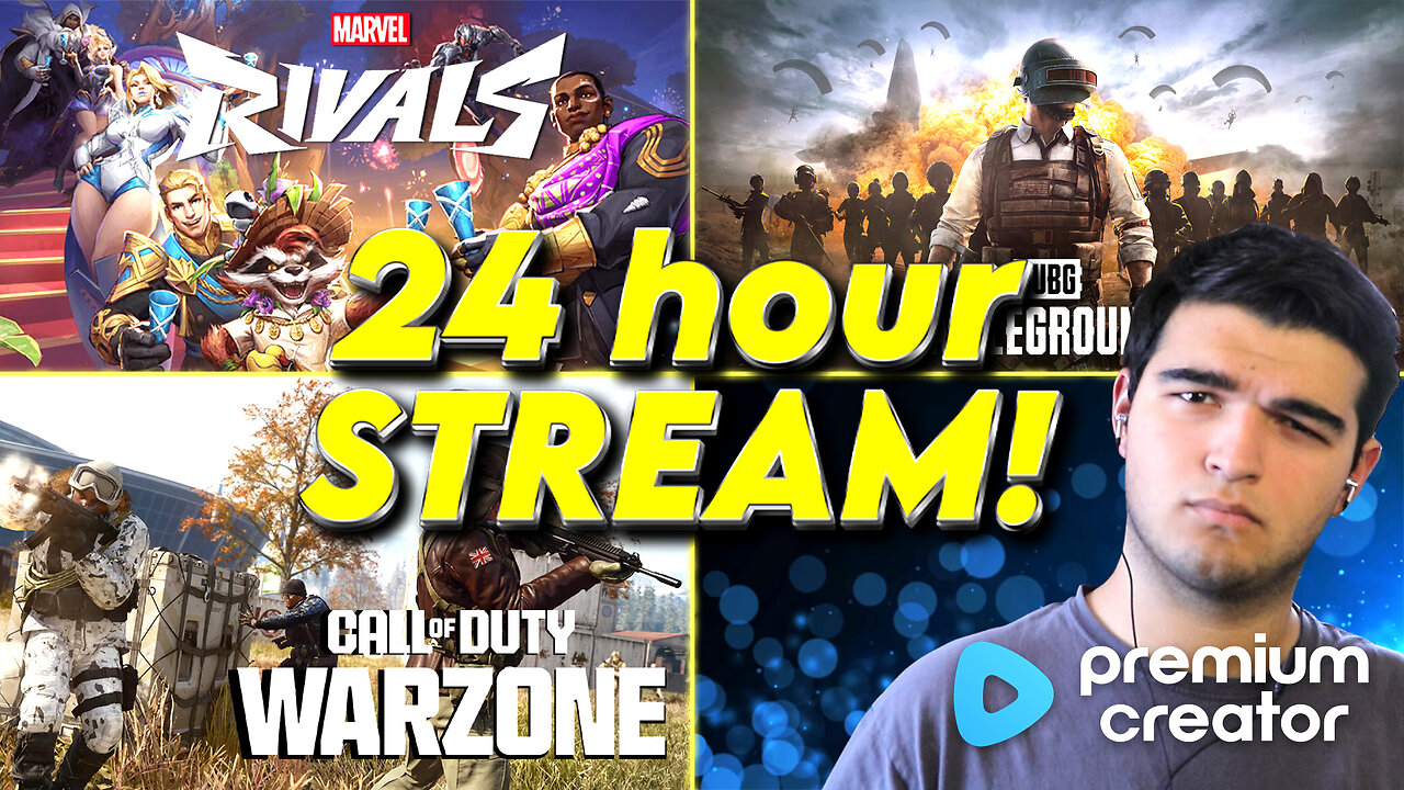 🔴LIVE - 24 HOUR STREAM!!! Playing Warzone, Marvel Rivals, PUBG and more!