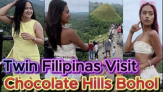 🇵🇭 Filipina Twin Sisters Visit Chocolate Hills Bohol. OFF GRID ISLAND FAMILY PHILIPPINES LIVING