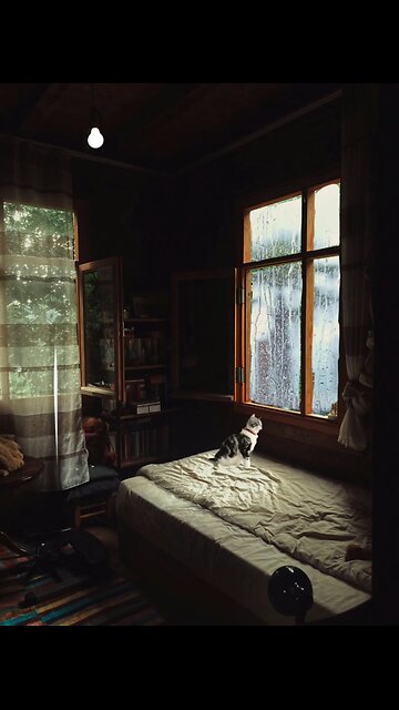 Room. Window. Rain. Peace.