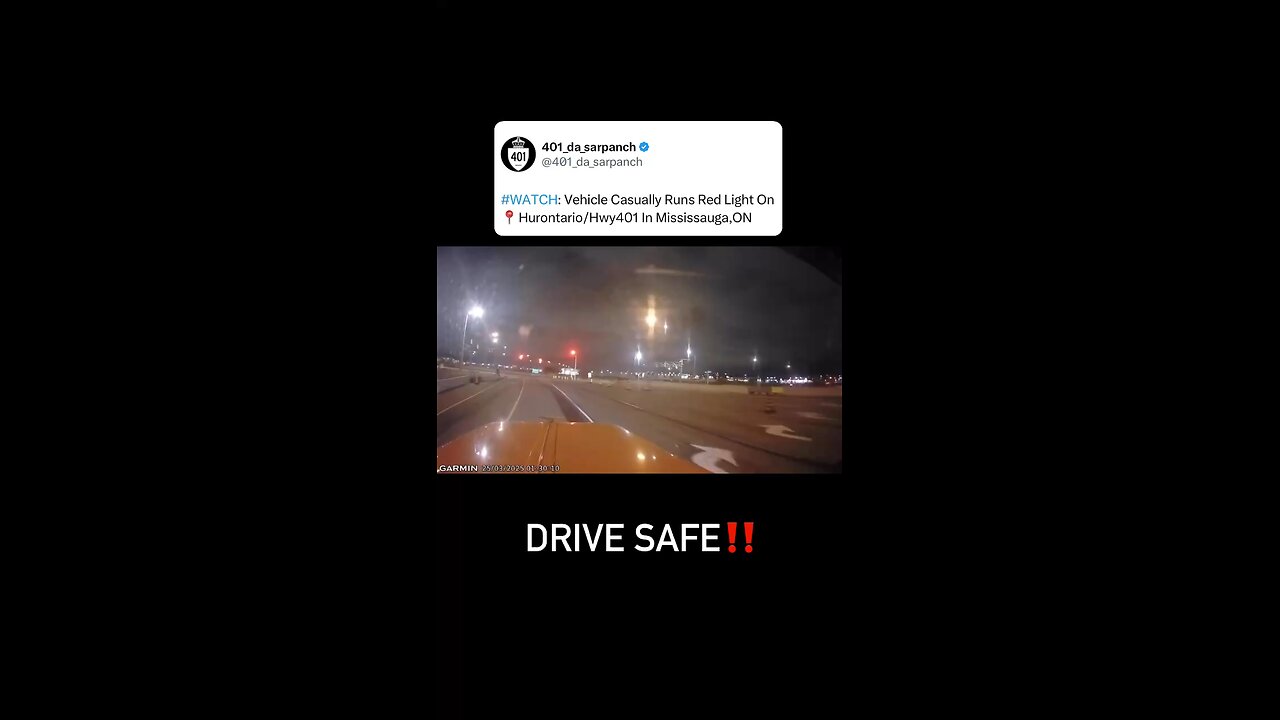 Vehicle Runs Red Light In Mississauga