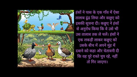 hindi stories kachua or hans ki kahani